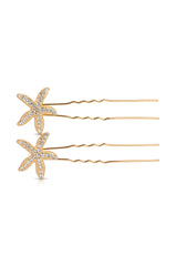 Crystal Starfish Hair Pin Set