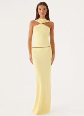 Amarah Knit Maxi Skirt - Yellow
