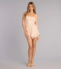 Sweet Daydream Floral Print Skater Romper