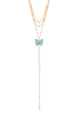 Turquoise Butterfly Lariat