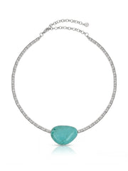 Beaded Turquoise Nugget Necklace