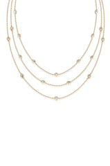 Crystal Dot Layered Necklace