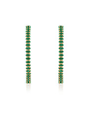 Emerald Marquise Hoops
