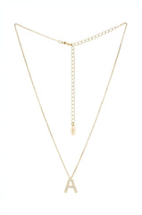 Simple Crystal Initial Necklace