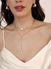 Forever Falling Pearl Lariat