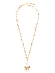Butterfly Pearl Chain Necklace