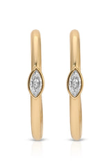 Large Marquise Crystal Hoops