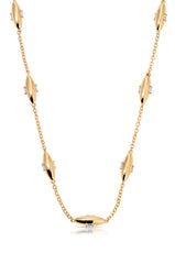 Oval Dome Baguette Necklace