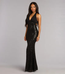 Jolie Sequin Bead Mermaid Formal Dress