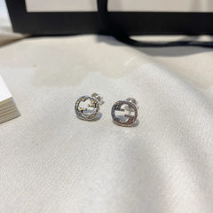 Interlocking G Earrings Silver