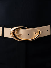 Sculpted Flow Belt in Ivory