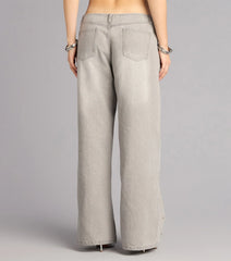 Off Duty Edge Studded Grommet Low-Rise Denim Jeans