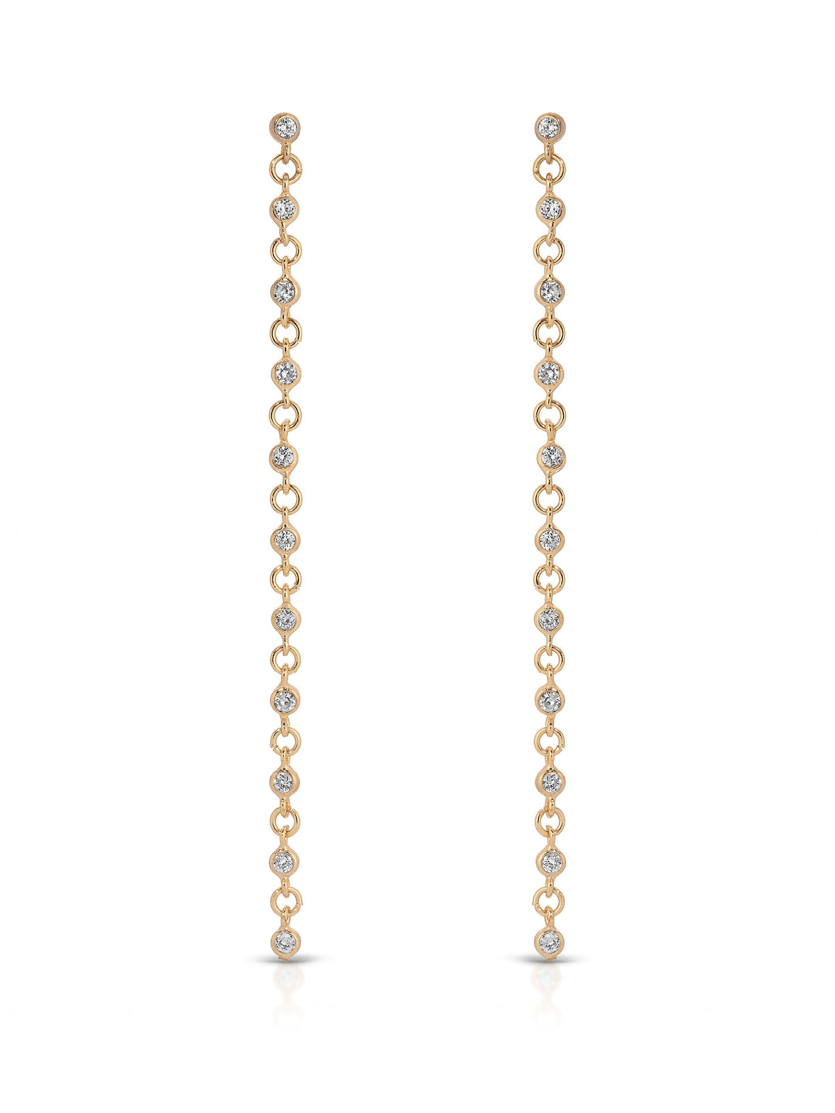 Dainty Linear Crystal Earrings