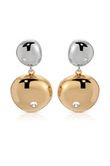 Polished Double Pebble Drop Earrings