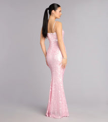 Rosalie Formal Satin Sequin Mermaid Dress