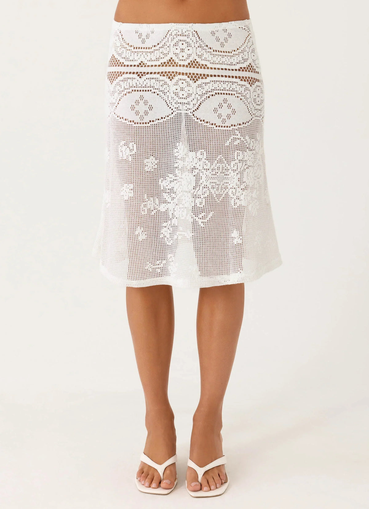 Yanna Midi Skirt - White
