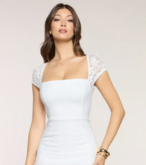 Carolyn Crepe Midi Formal Dress