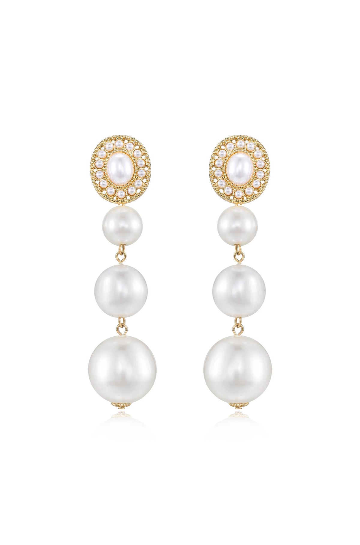 Graduating Pearl Dangle Earrings