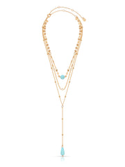 Forever Falling Turquoise Lariat