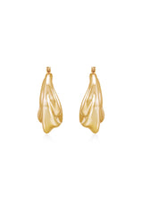 Crescent Swirl Hoop Earrings