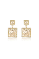Repeated Square Dangle Earrings