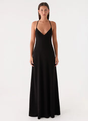 Russian Roulette Maxi Dress - Black