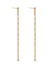 Dainty Linear Crystal Earrings