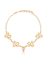Mother of Pearl Serpentina Snake Choker