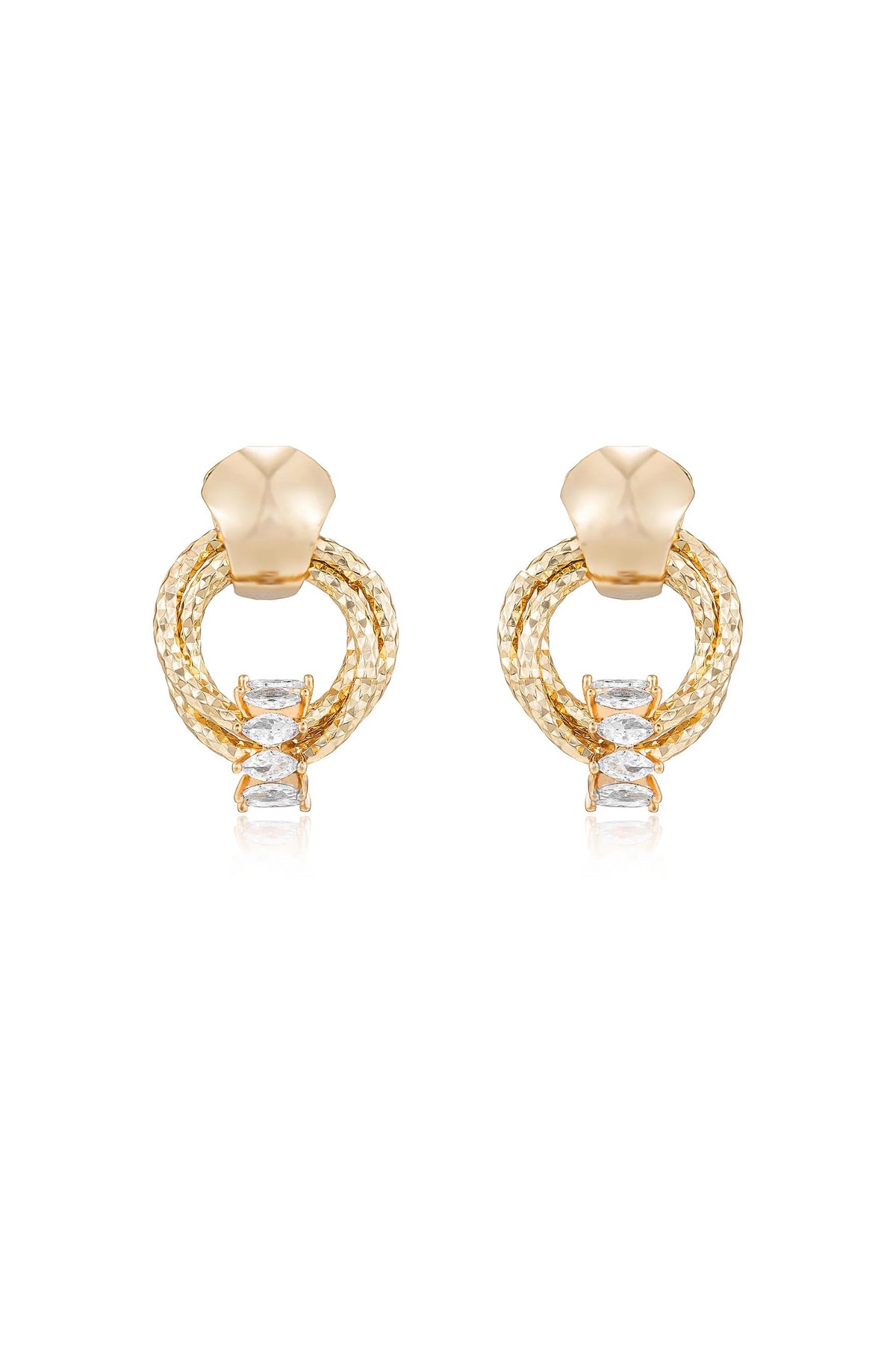 Mini Barrel Crystal Earrings