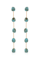 Dripping Turquoise Delicate Drop Earrings