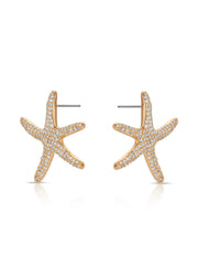 Pavè Starfish Earrings