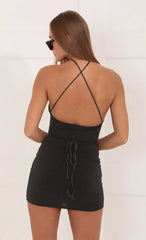 Cutout Bodycon Dress In Black