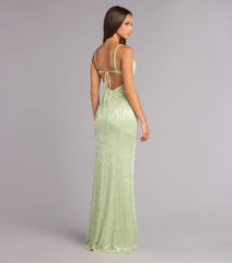Alex Floral Tie-Back Formal Dress