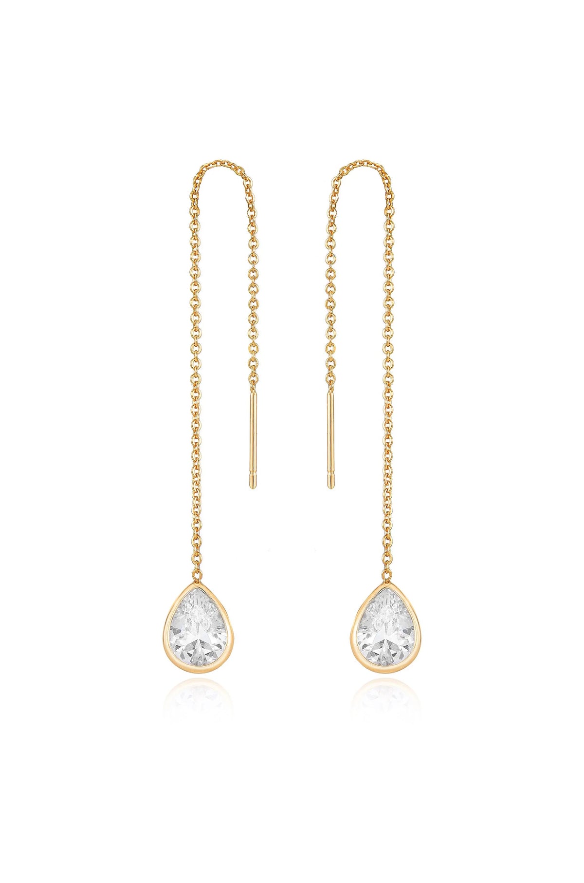 Barely There Chain and Crystal Dangle Earrings