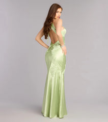 Rachel Satin Open Back Formal Dress