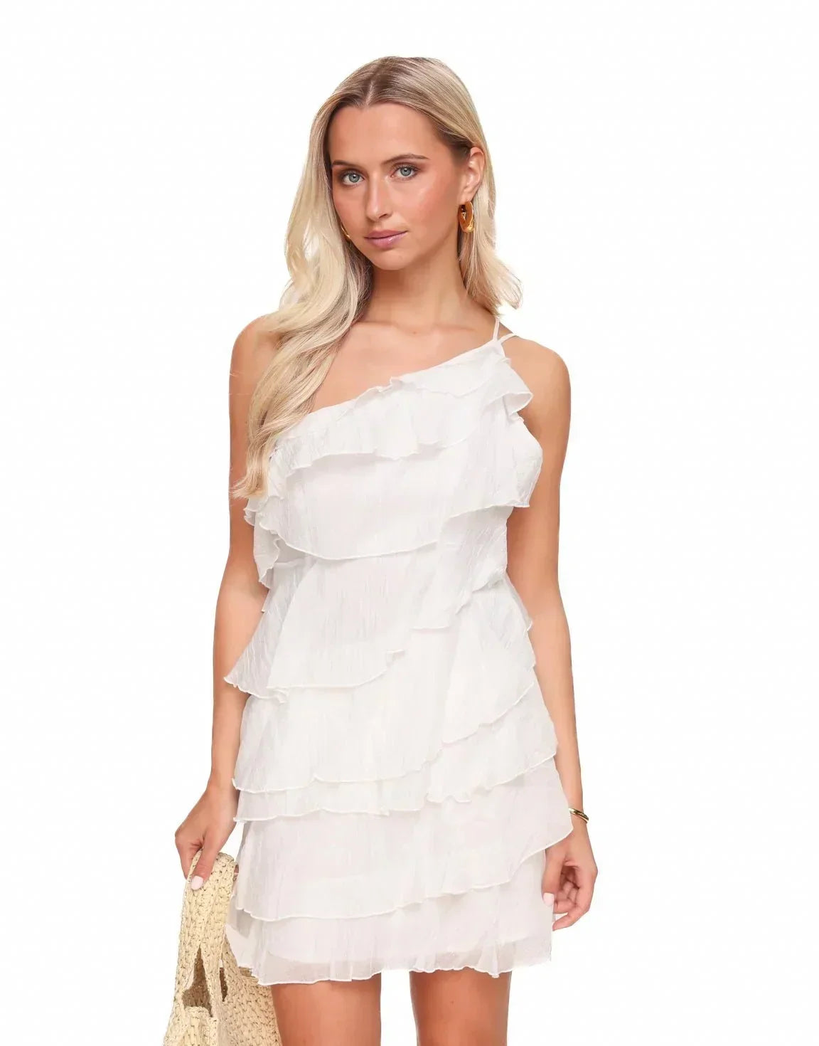 White Ruffle Dress