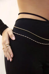Pearl Strand Gold Body Chain