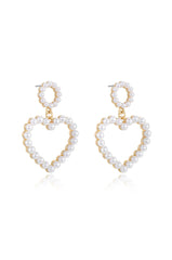 Loving Pearl Heart Earrings