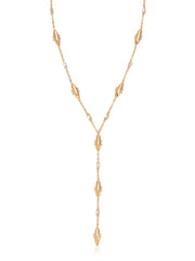 Oval Dome Lariat Necklace