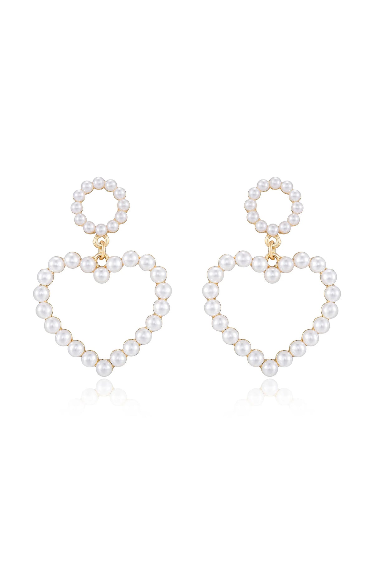 Loving Pearl Heart Earrings