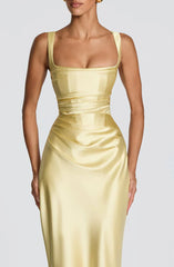 Calanthe Maxi Dress - Lemon