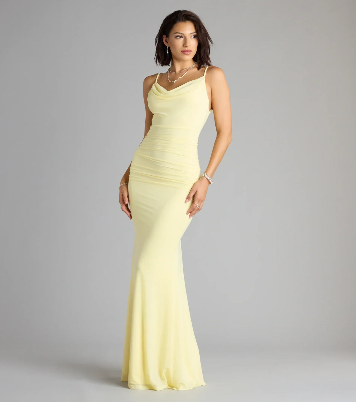 Sophia Mesh Open Back Mermaid Formal Dress