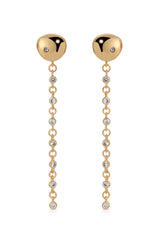 Polished Pebble Linear Chain Earrings