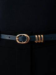 Classic Skinny Belt in Denim