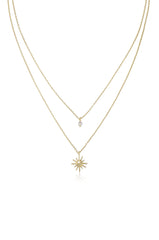 Layered Starburst Crystal Necklace