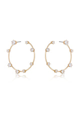 Celestial Large Wire & Crystal Ring Earrings