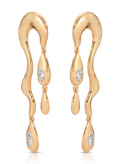 Melting Metal Dangle Earrings