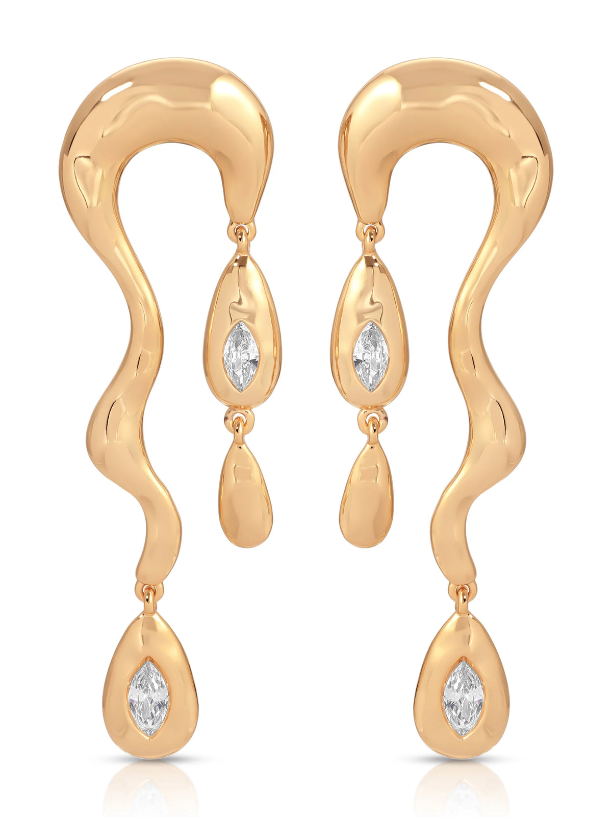 Melting Metal Dangle Earrings