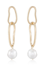 Mara Dangle Pearl Earrings