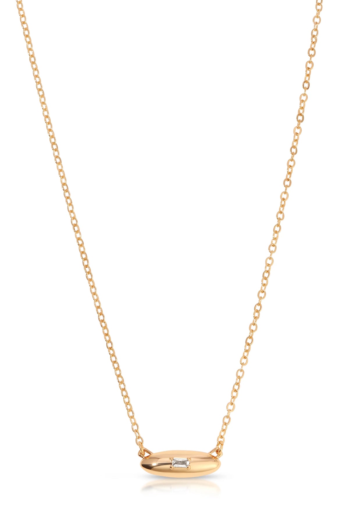 Oval Dome Pendant Necklace